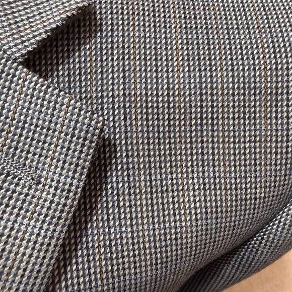 Ralph Lauren 46R Wool Glen Plaid Sport Coat Blazer Mens brown gray black - Picture 6 of 14